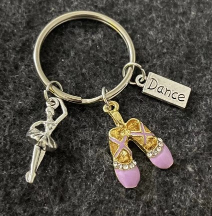 Keyring Ballet Dancer and Purple Ballet Shoes