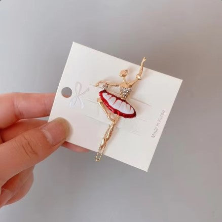 Hair Clip Red Ballet Dancer